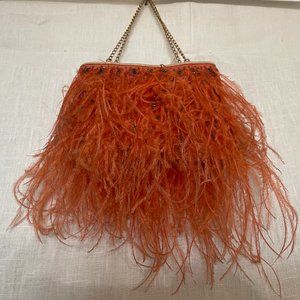 Chanel Orange Feather Purse